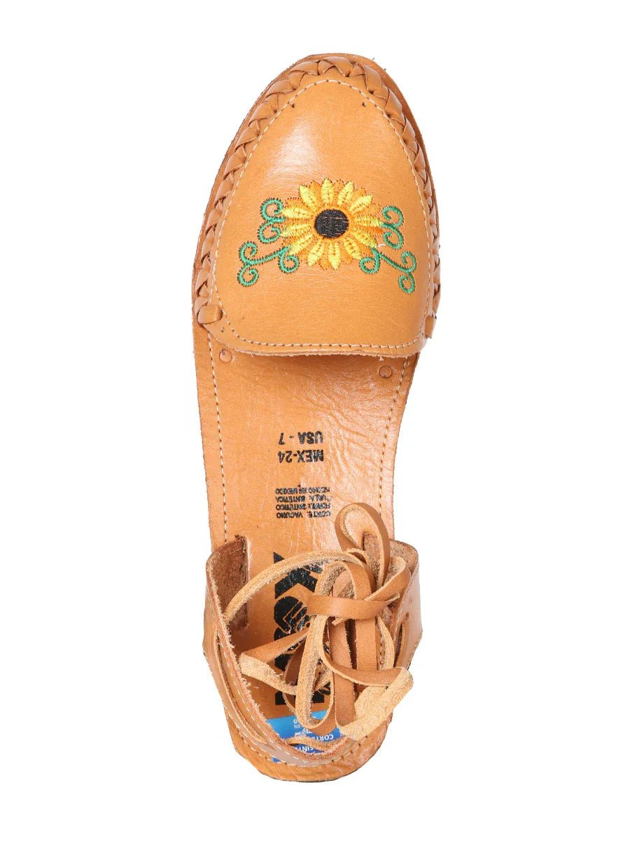 Mexican Artisanal Sandals Leather Tan 603920 - N4dboots.com