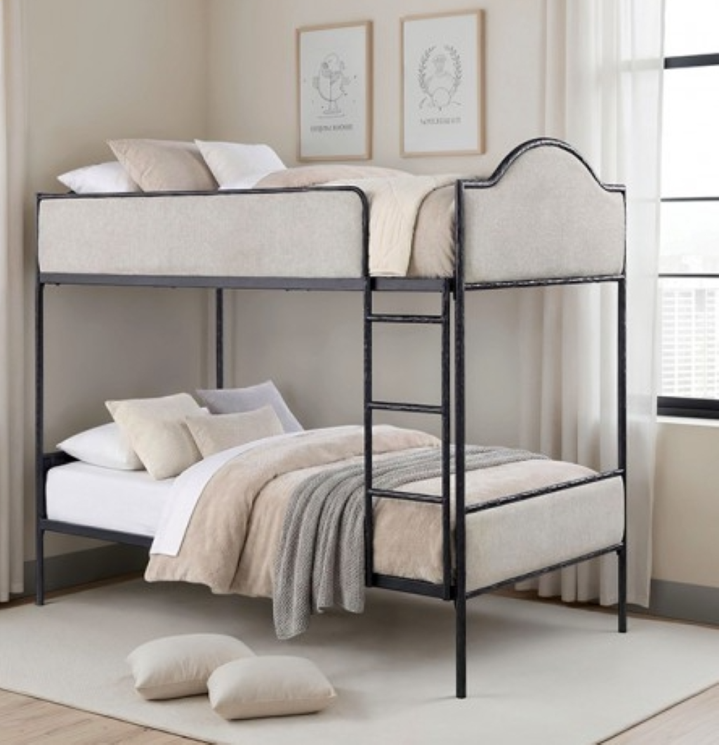 FORLI Twin/Twin Bunk Bed     |     FM-BK700BK-TT  Color Black