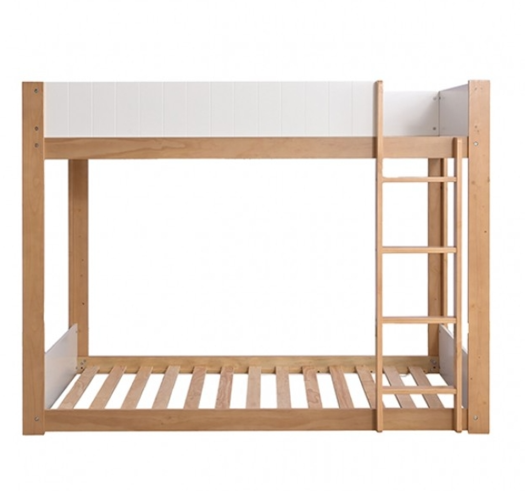 TERRI Twin/Twin Bunk Bed     |     FM-BK204A-T-BED      Color White/Natural