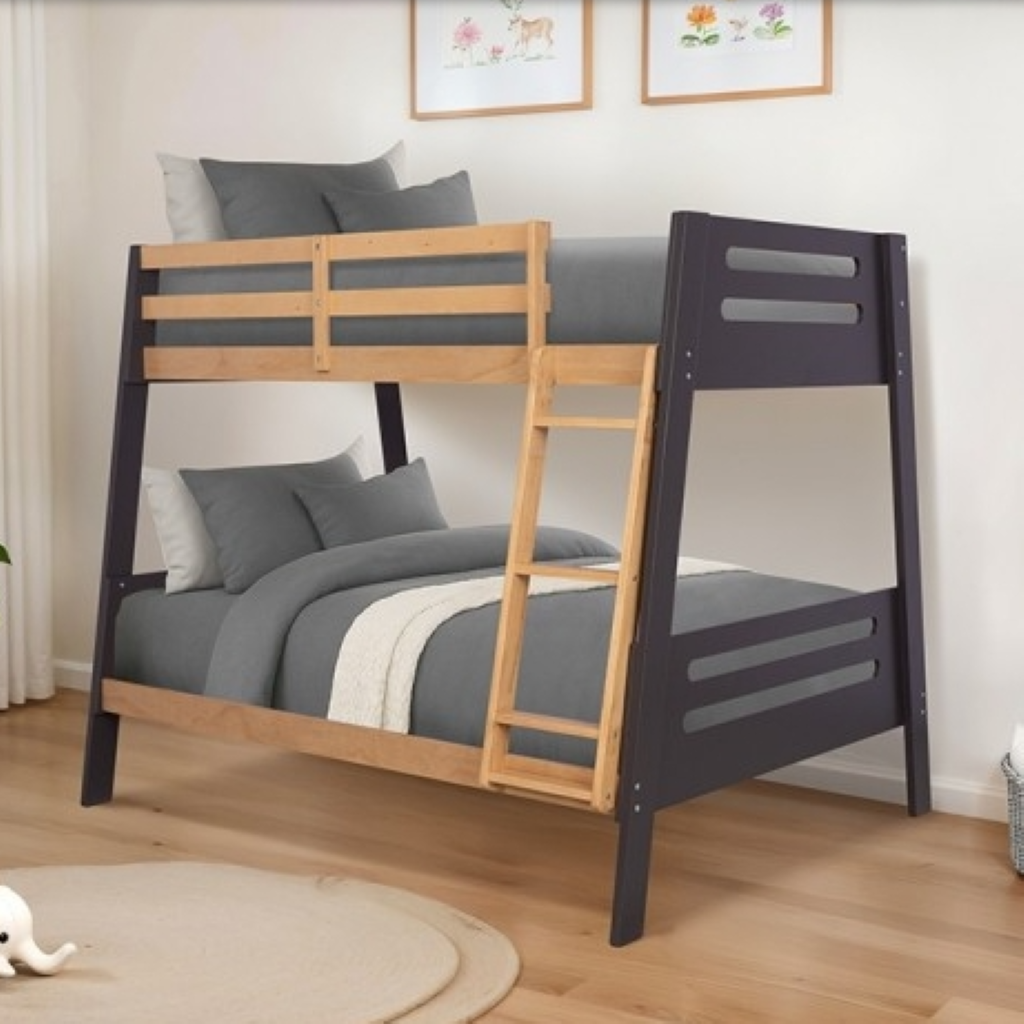 KALLEN Twin/Full Bunk Bed     |     FM-BK206A-TF-BED  Color Oak