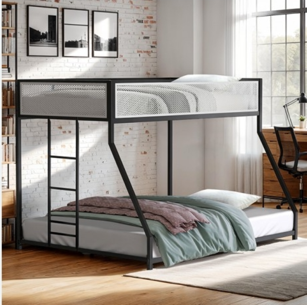 SOUTHALL Twin/full Metal Bunk Bed     |     FM-BK1201BK-TF