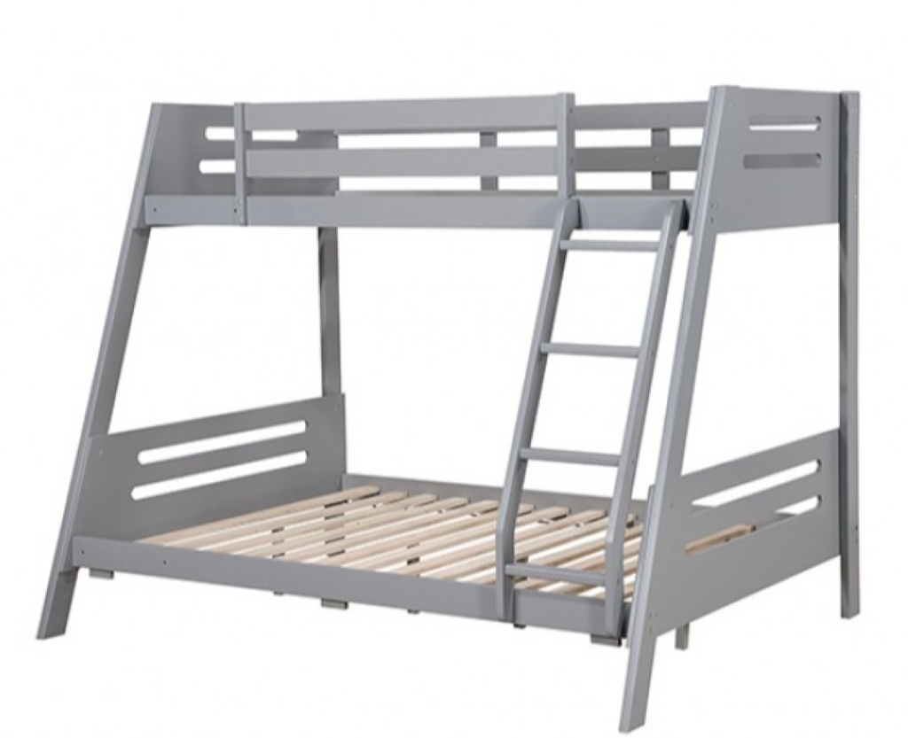 EMILE Twin/Full Bunk Bed     |     FM-BK003GY-BED   Color Gray
