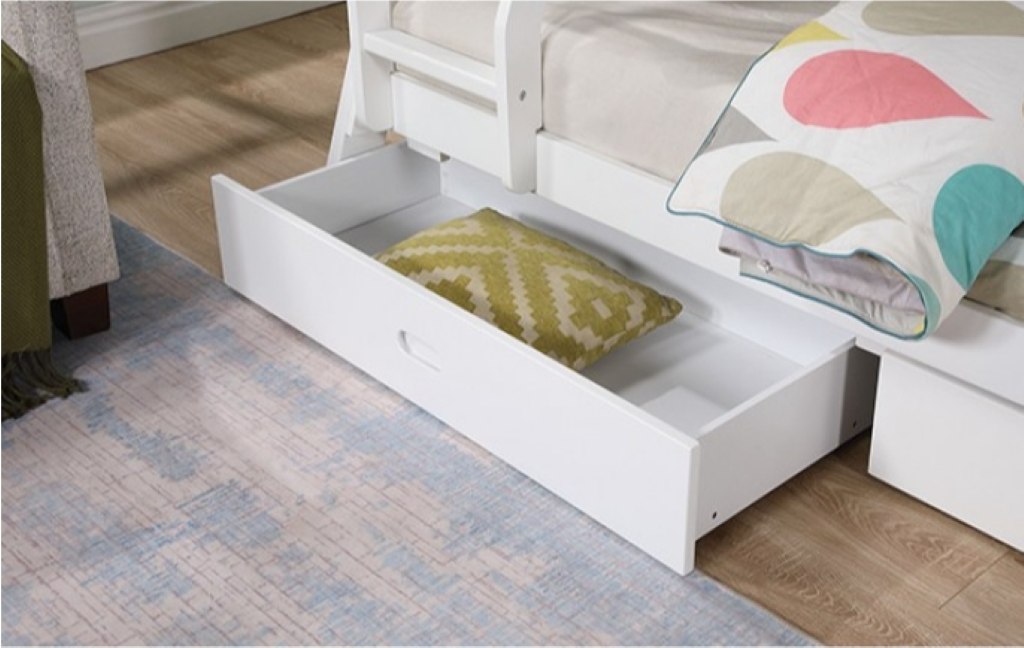 EMILEE Twin/Full Bunk Bed     |     FM-BK003WH-BED Color White