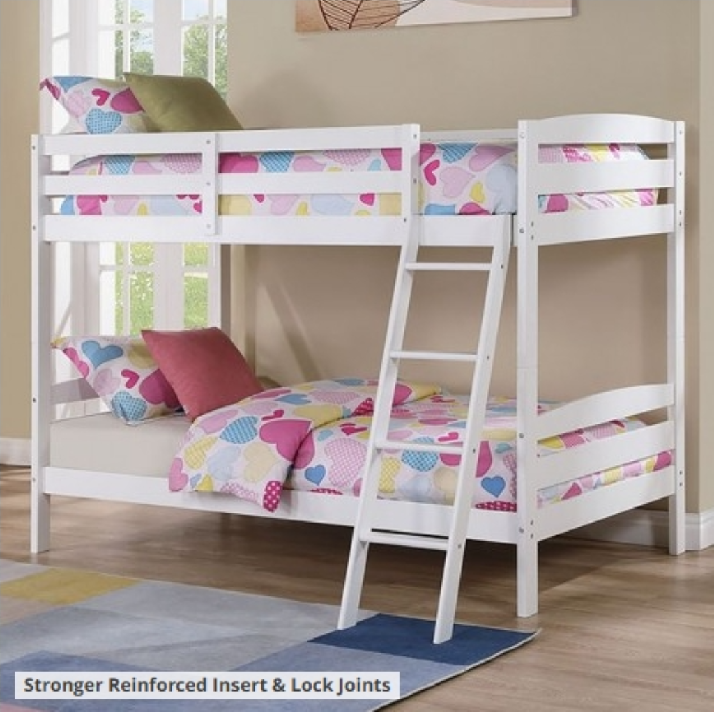 CANDICE  Twin/Twin Bunk Bed     |     FM-BK002WH  Color White