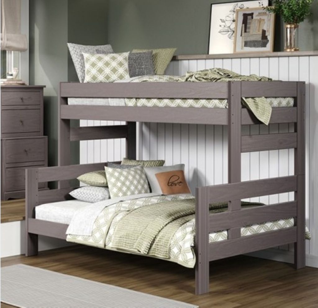 DAMARIS Twin/Full Bunkbed     |     AM-BK306GY-BED  Color Gray